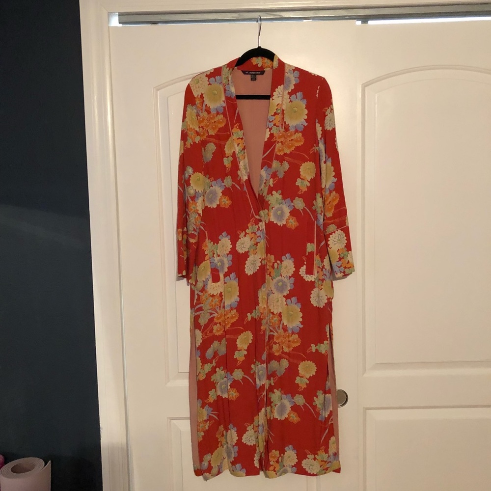 Zara silk floral kimono duster - Picture 5 of 8